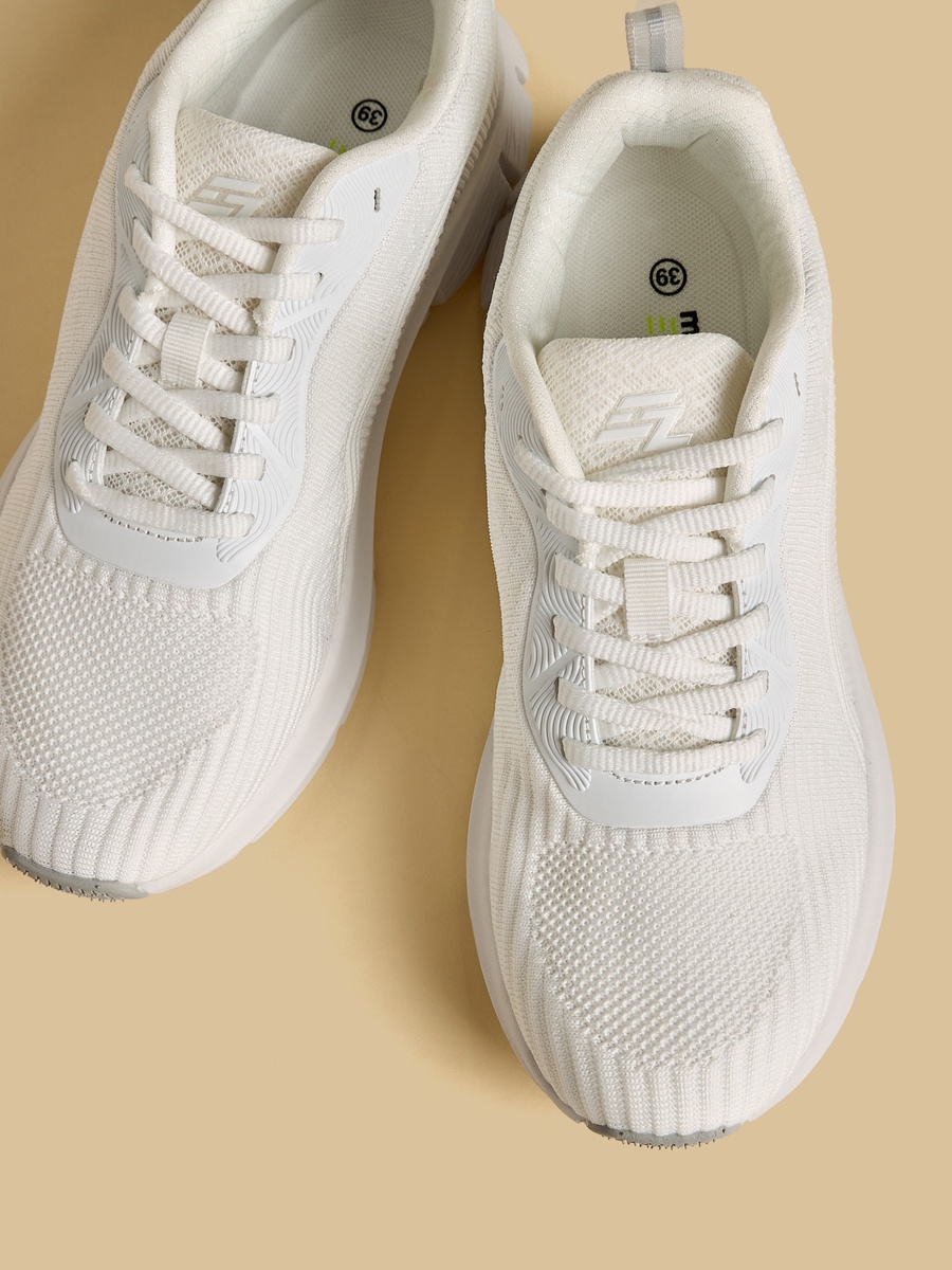 Panelled Lace-Up Sneakers