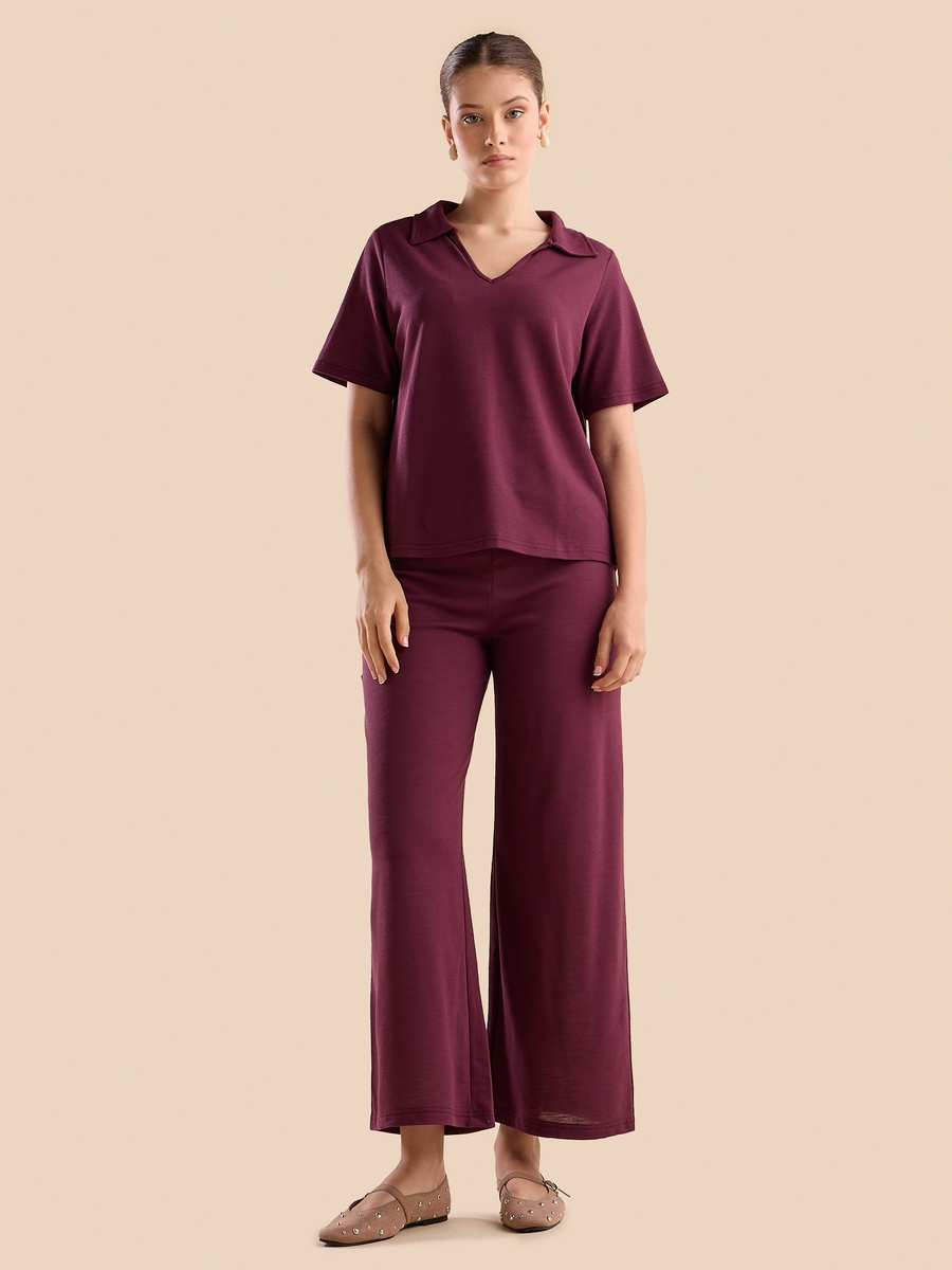 Plain Collared Top