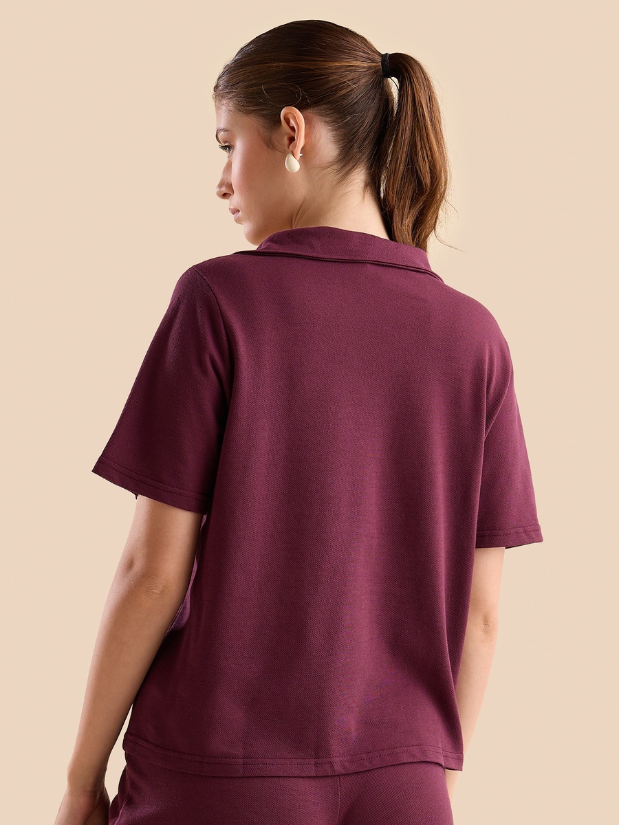 Plain Collared Top
