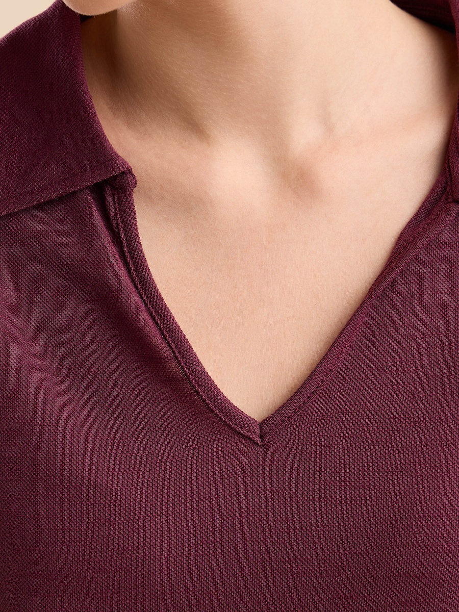 Plain Collared Top