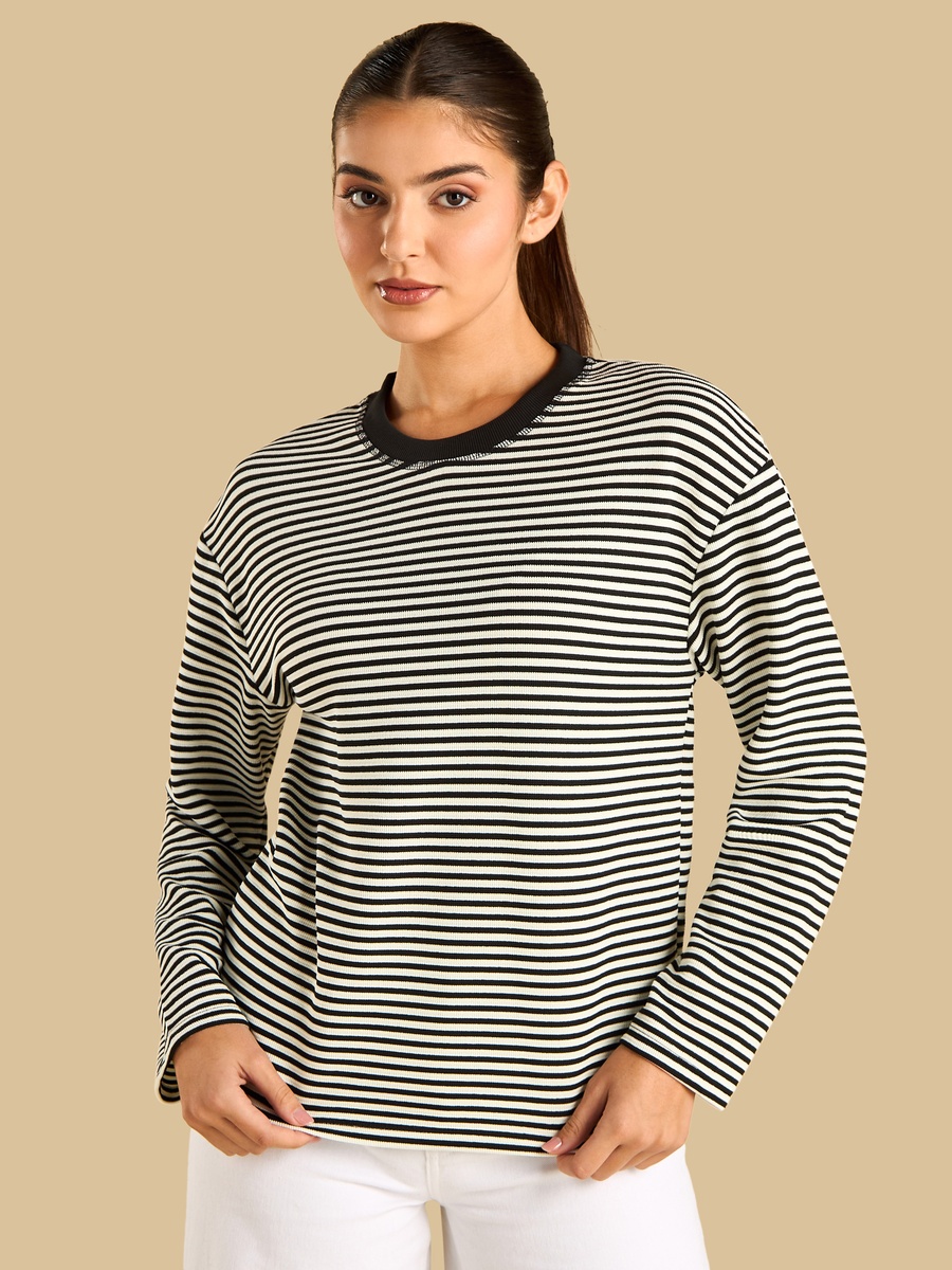 Striped Boxy Fit Top