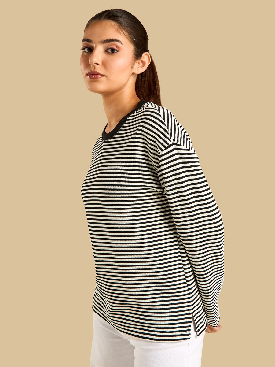 Striped Boxy Fit Top