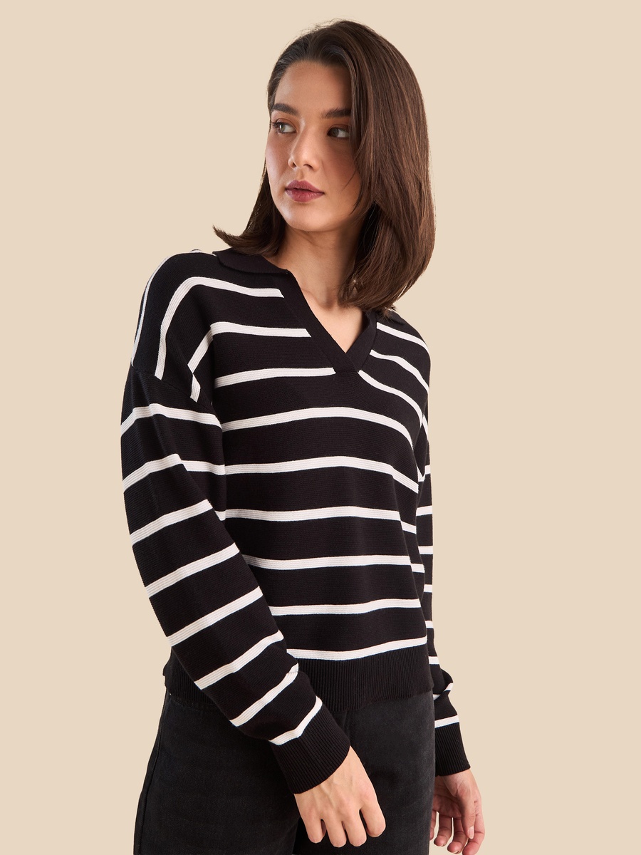 Striped Collared Jumper