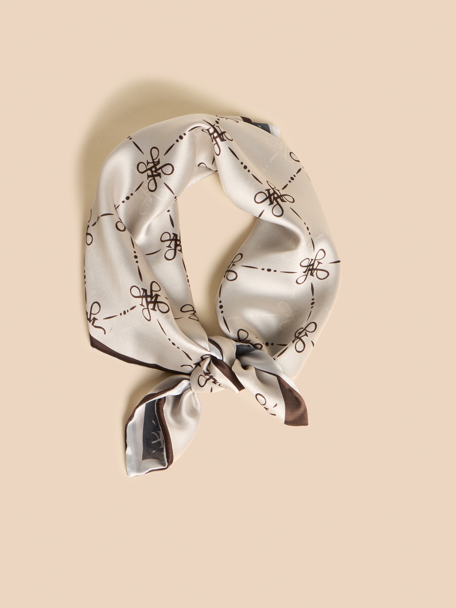 Floral Print Reversible Square Scarf