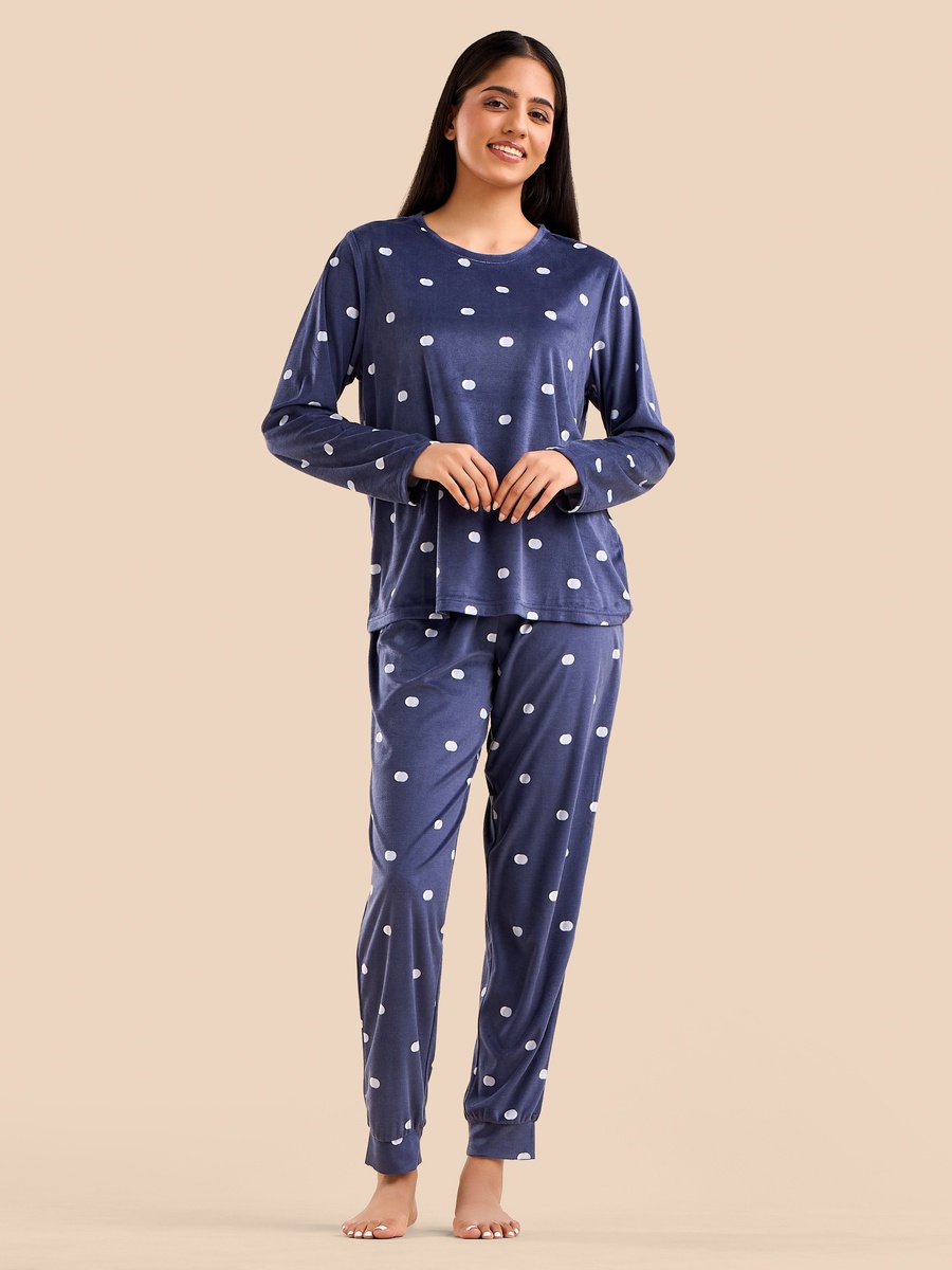 Polka Dot Print Cotton Pyjama Set