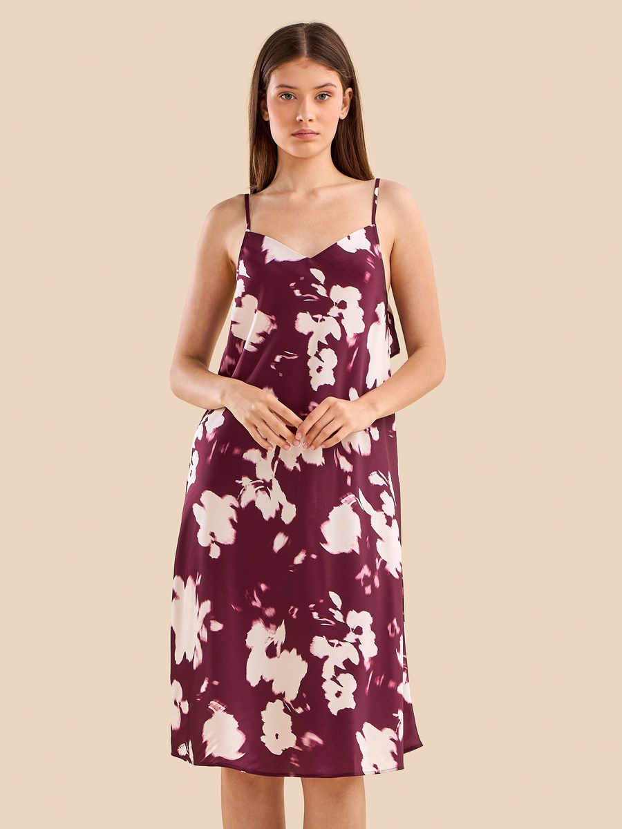 Floral Print Strappy Chemise