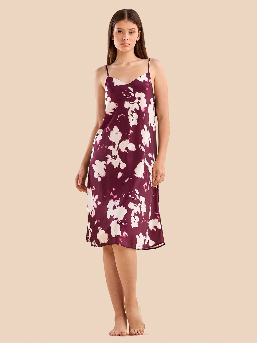 Floral Print Strappy Chemise