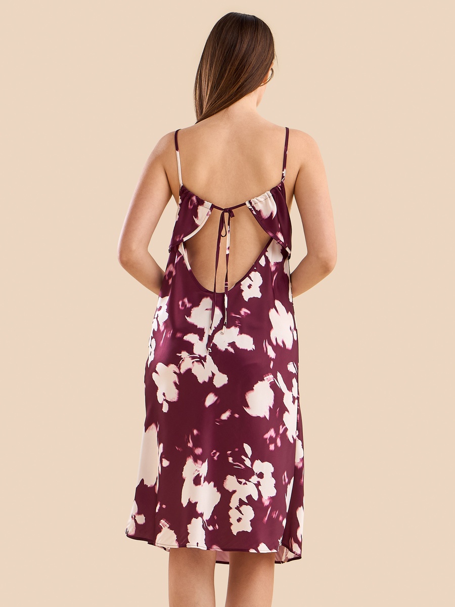 Floral Print Strappy Chemise