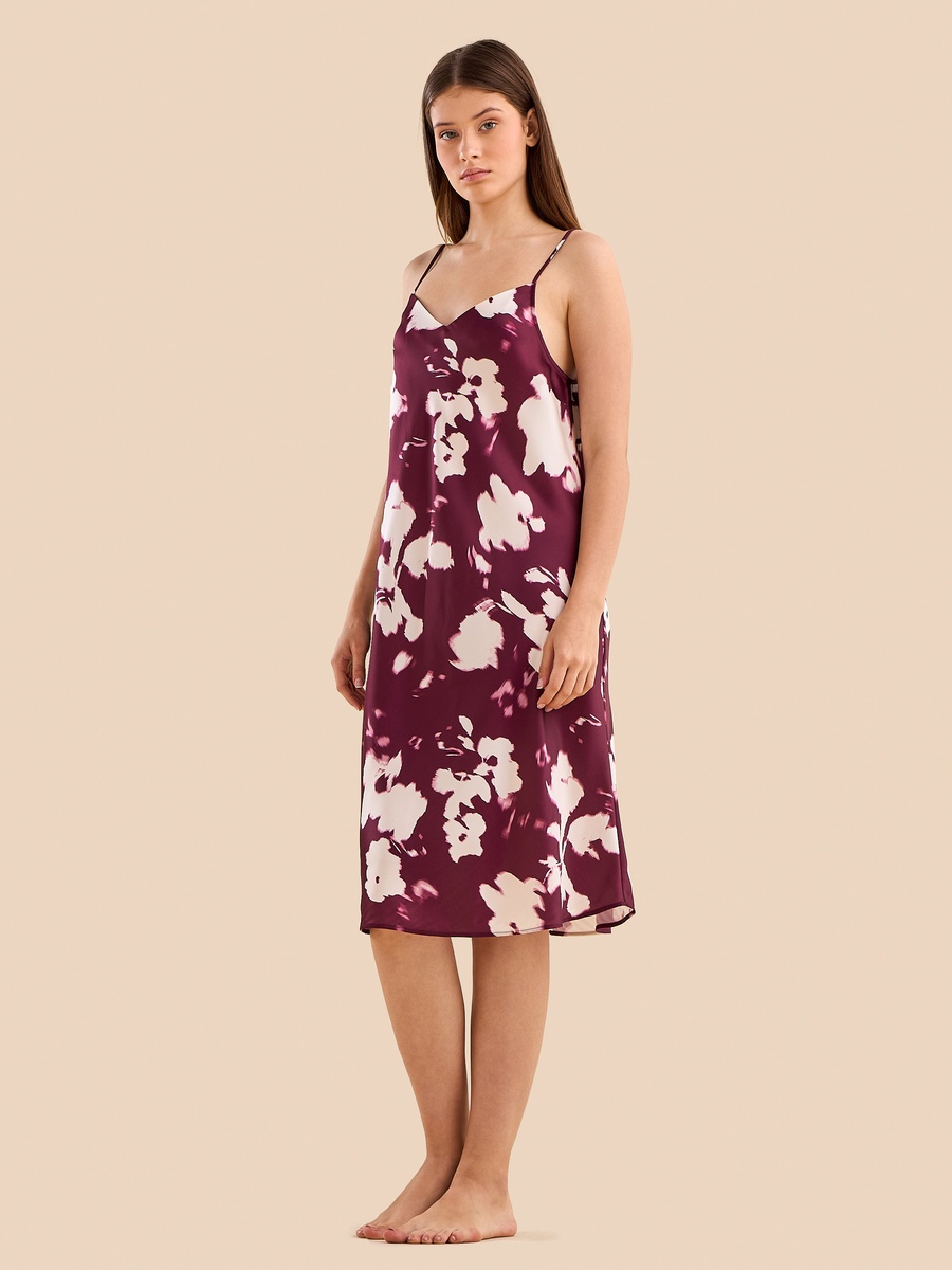 Floral Print Strappy Chemise