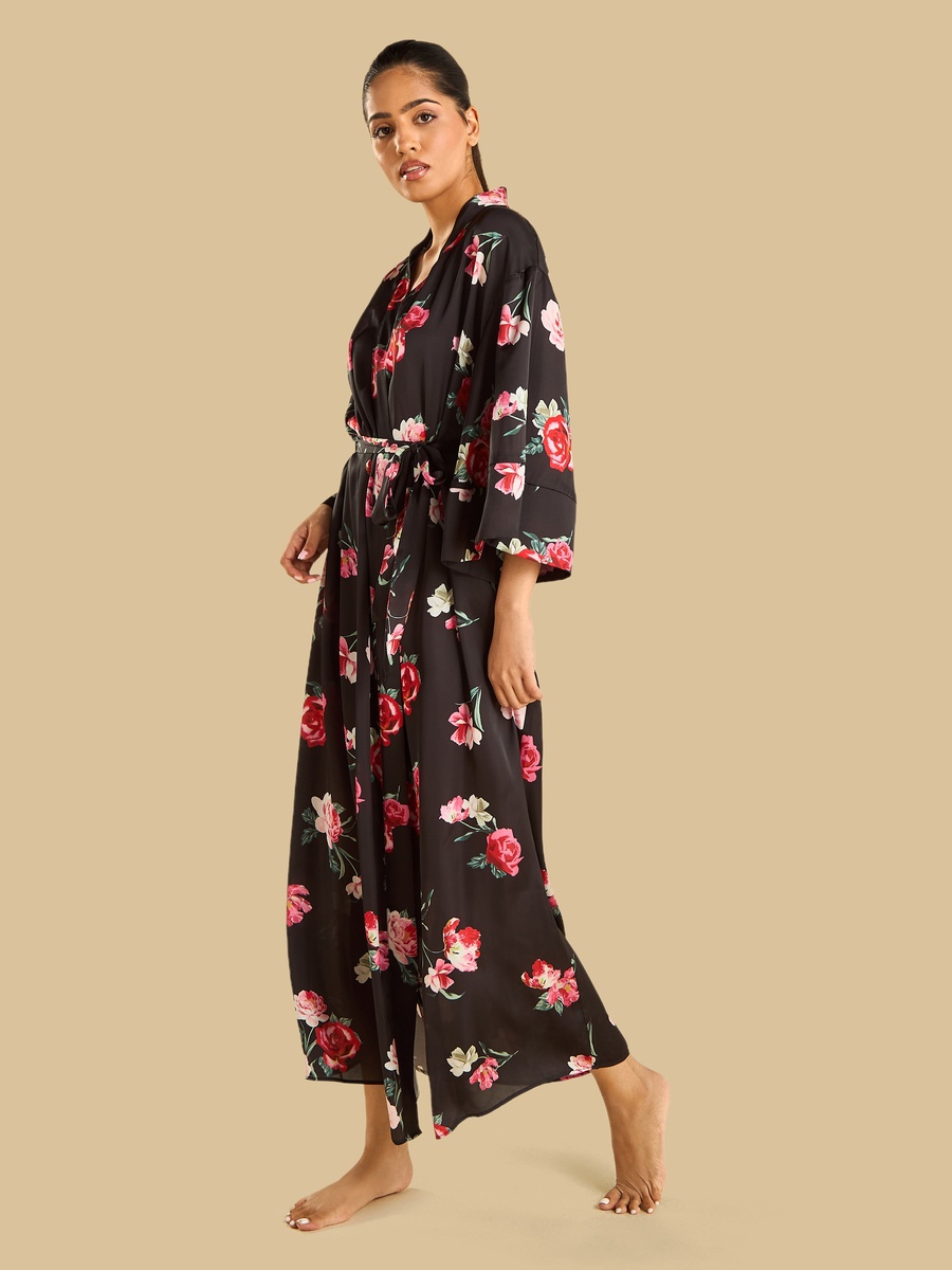 Floral Print Night Robe