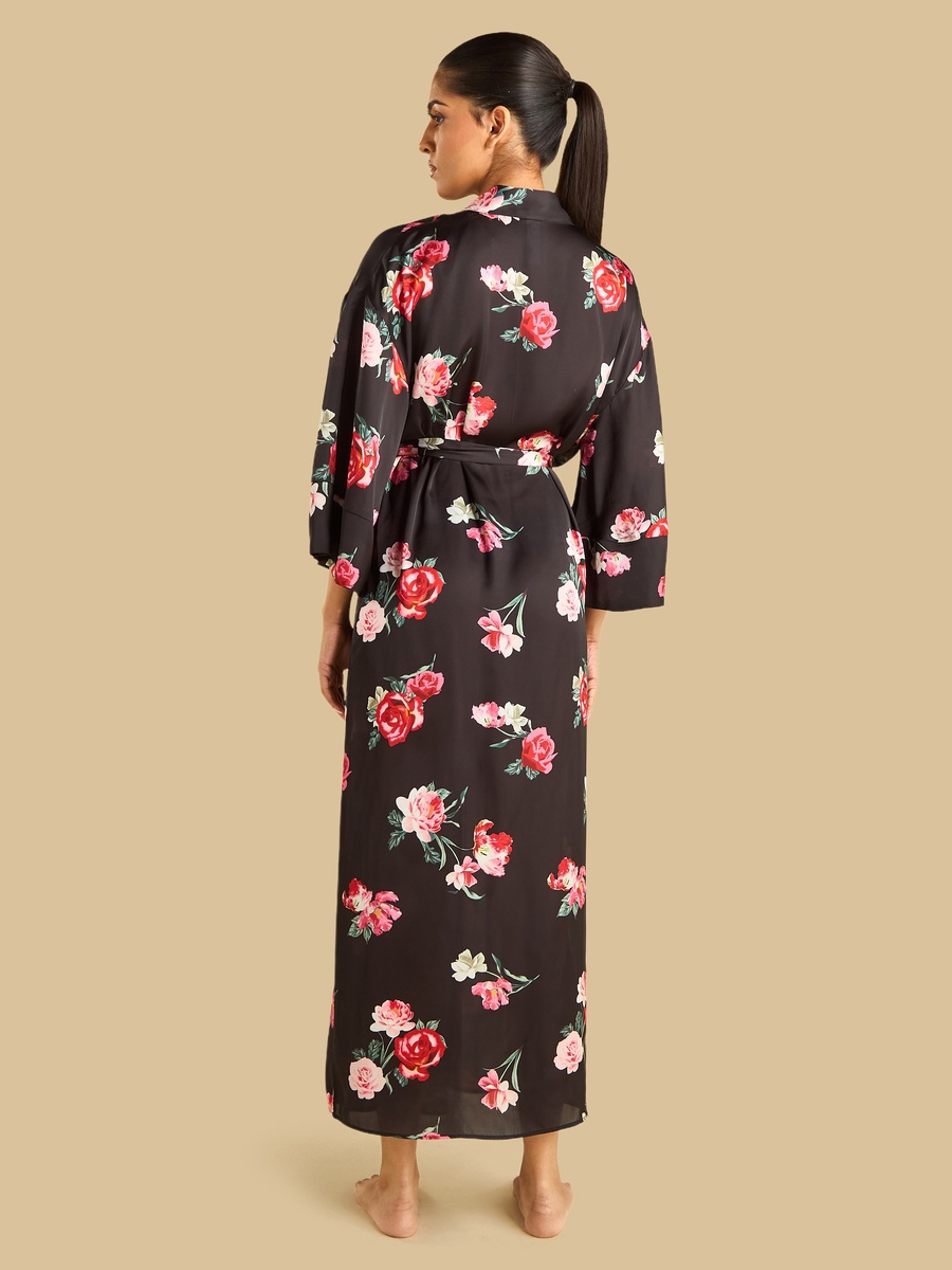 Floral Print Night Robe