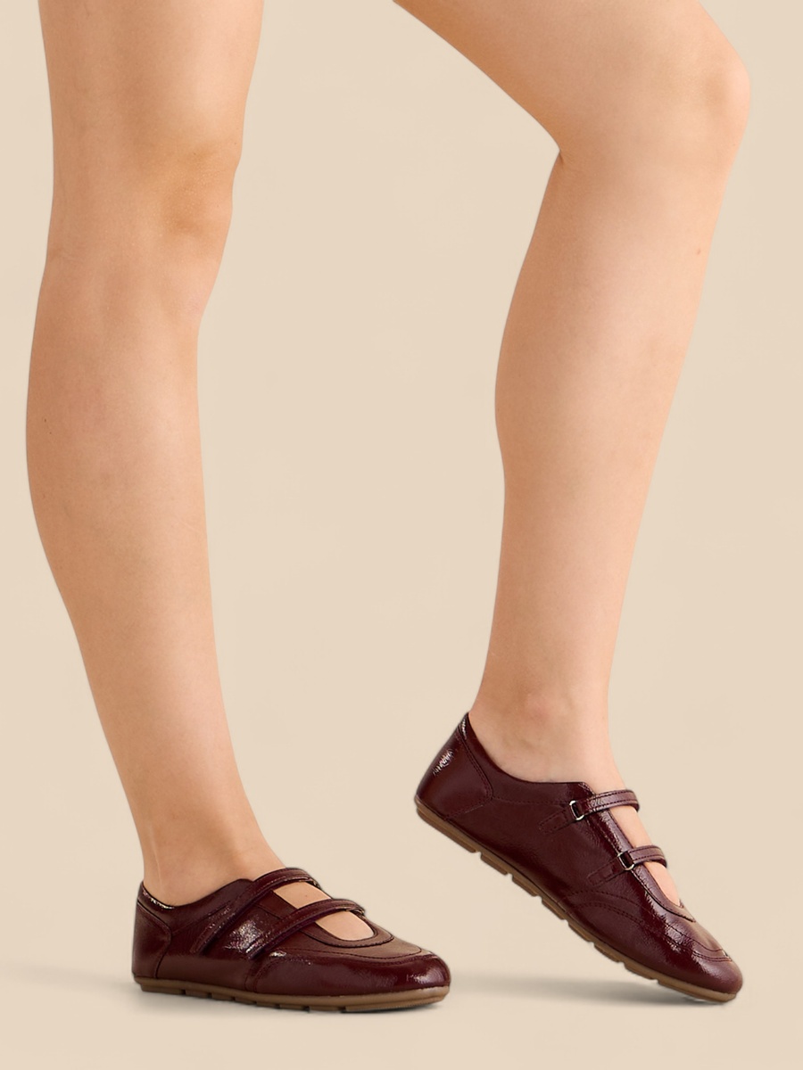 Flat Shoes with Hook and Loop Closure
