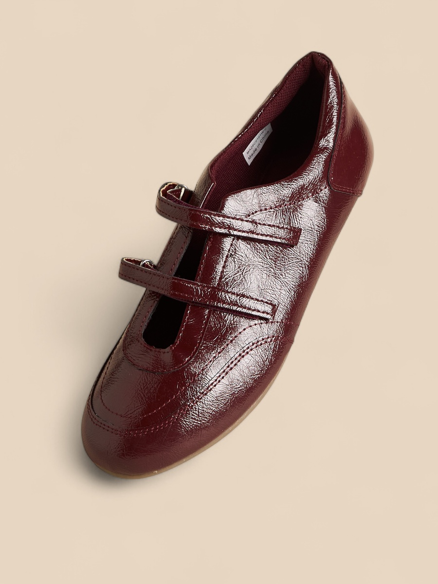 Flat Shoes with Hook and Loop Closure