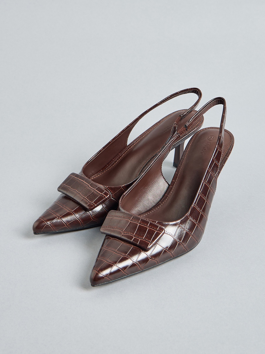 Textured Slingback Shoes