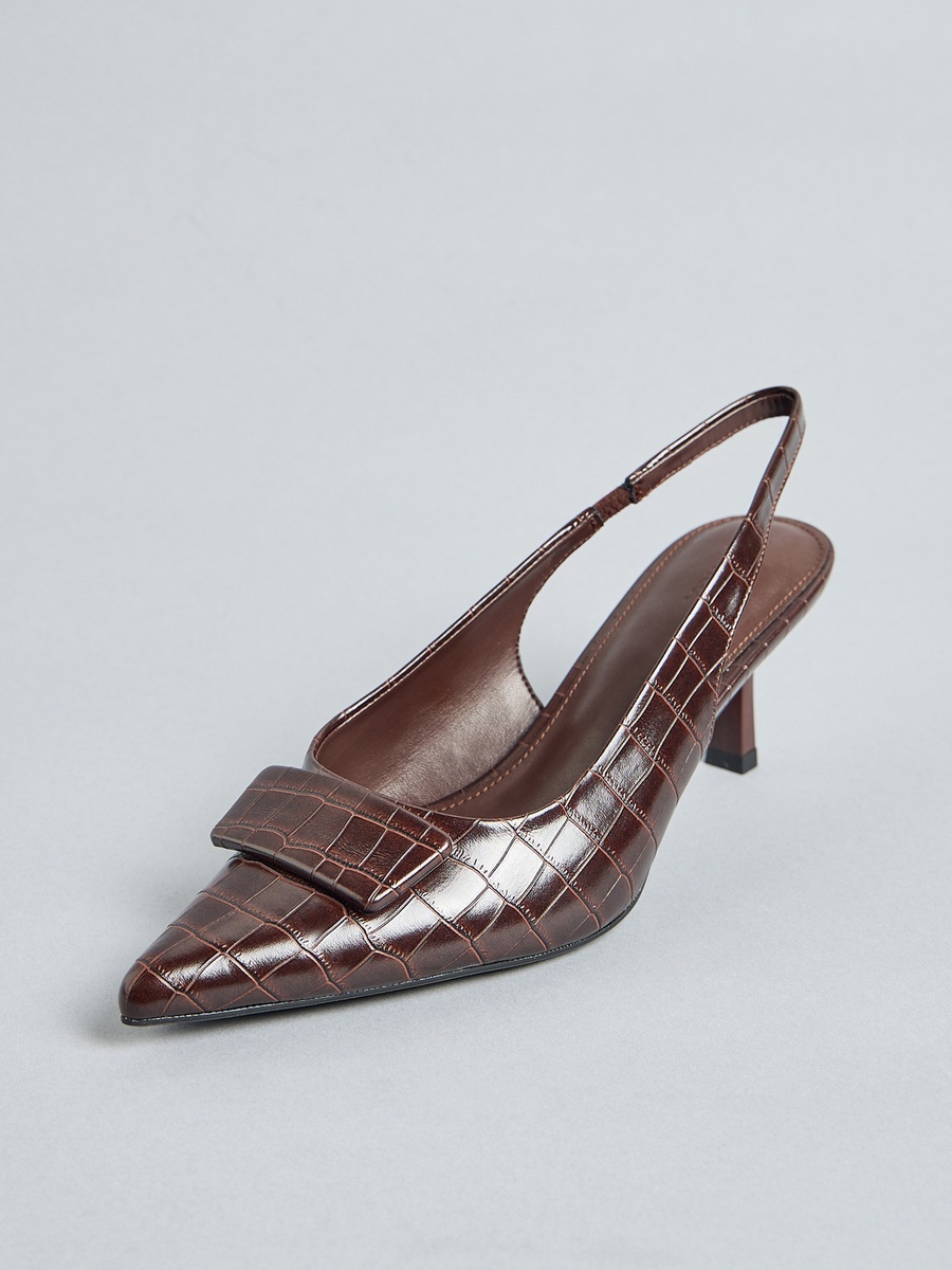 Textured Slingback Shoes