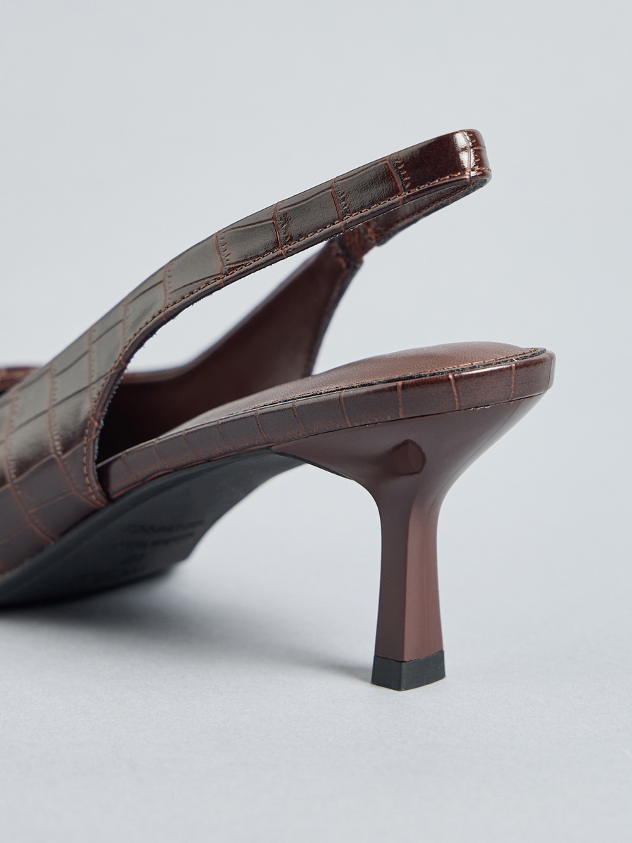Textured Slingback Shoes