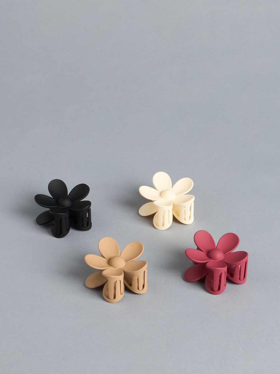 Pack of 4 - Floral Hair Clamp