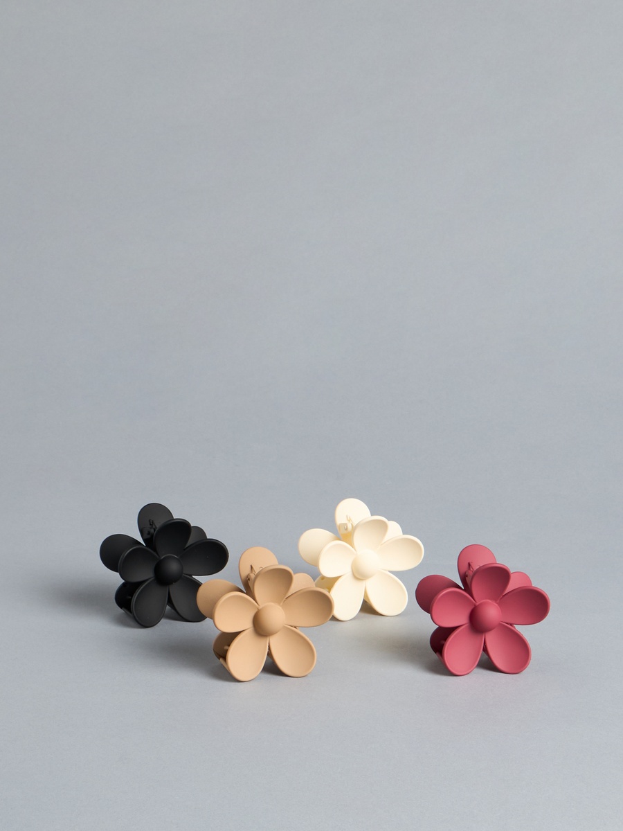 Pack of 4 - Floral Hair Clamp