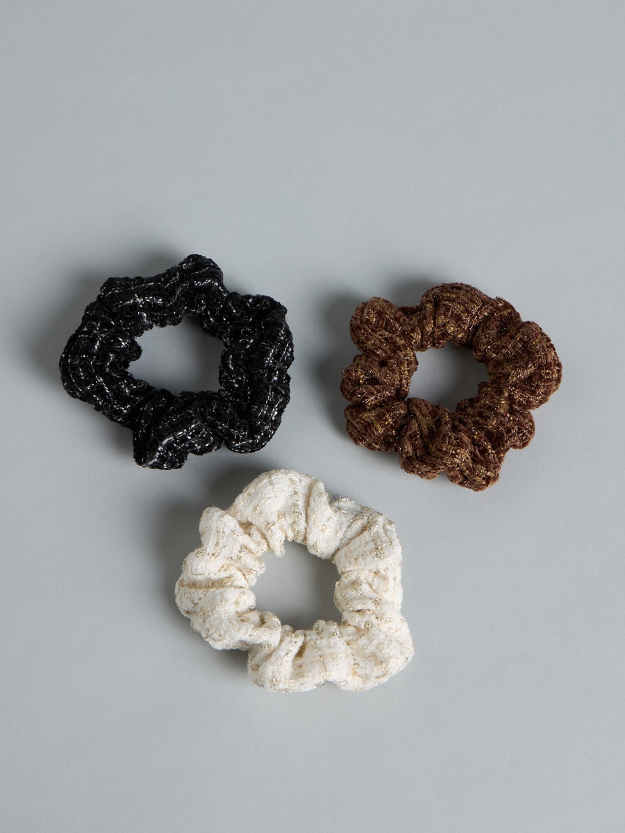 Pack of 3 - Textured Hair Scrunchie