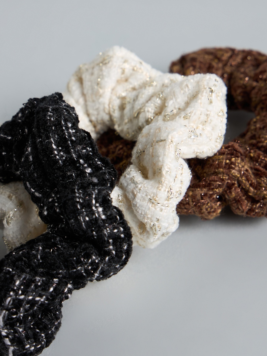 Pack of 3 - Textured Hair Scrunchie