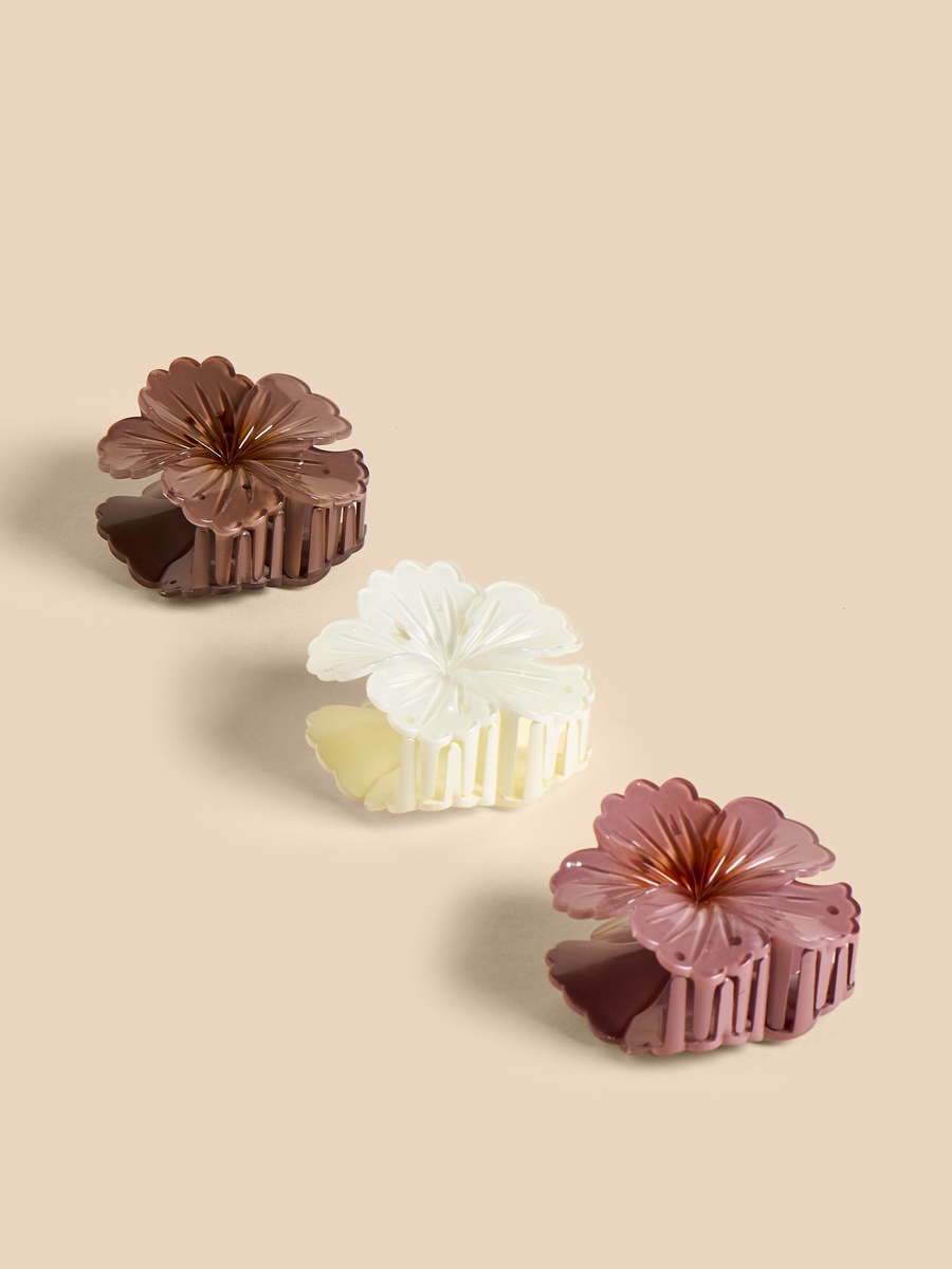 Pack of 3 - Floral Hair Clamp