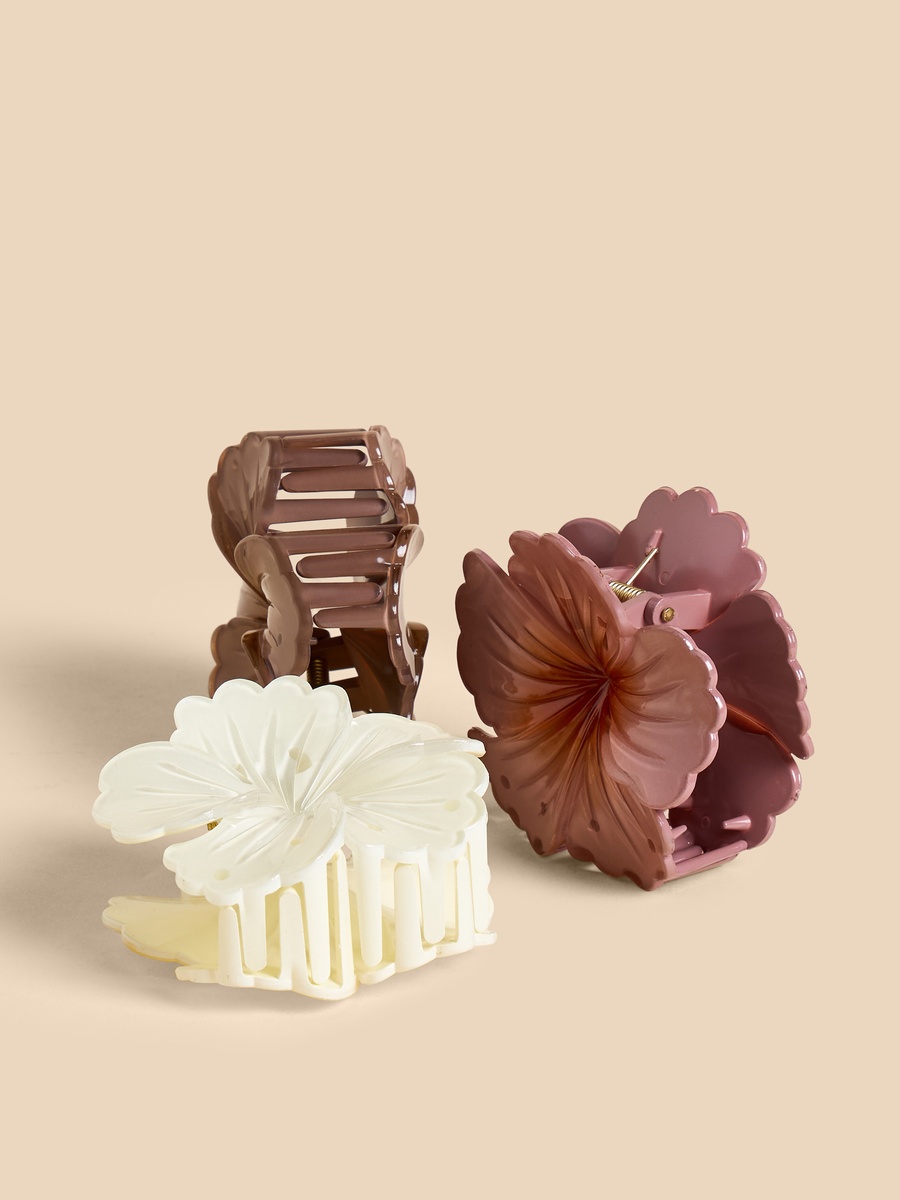 Pack of 3 - Floral Hair Clamp
