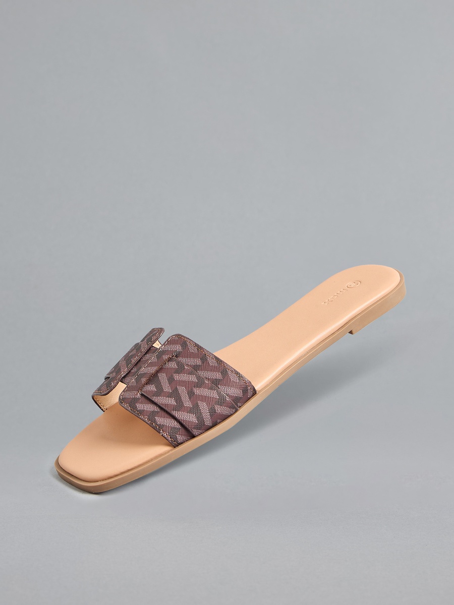 Printed Slip-On Sandals