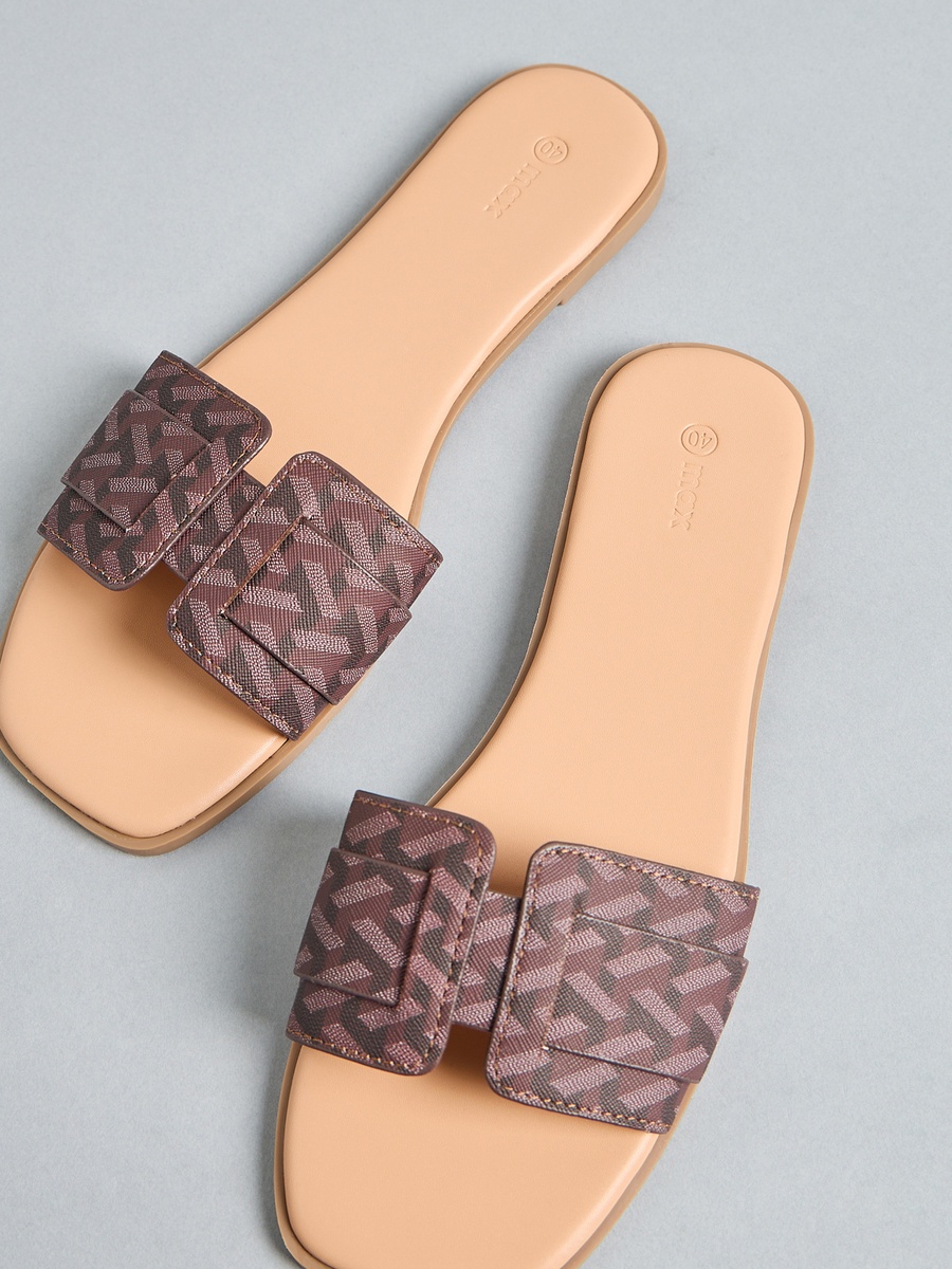 Printed Slip-On Sandals