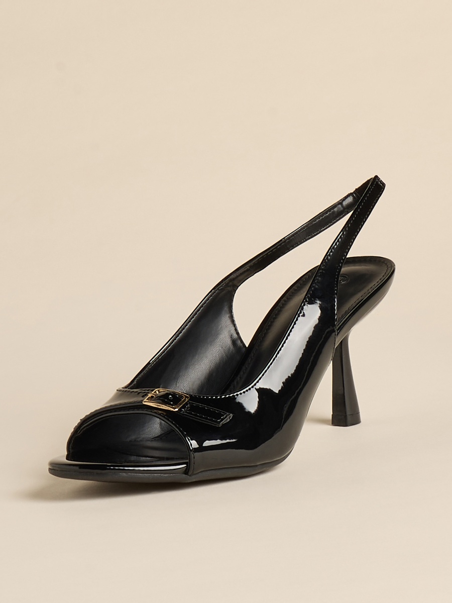 Buckle Accent Slingback Sandals