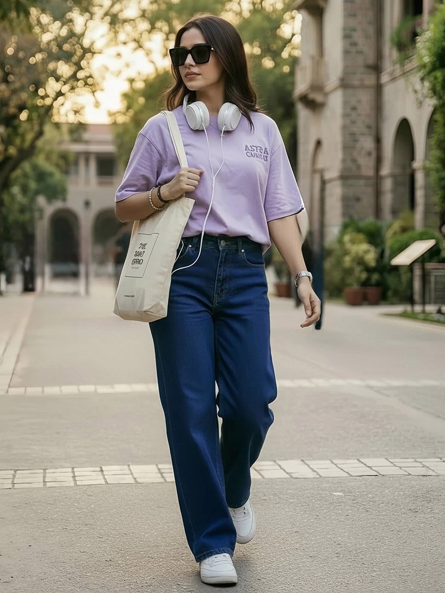Women High Rise Barrel Fit Jeans