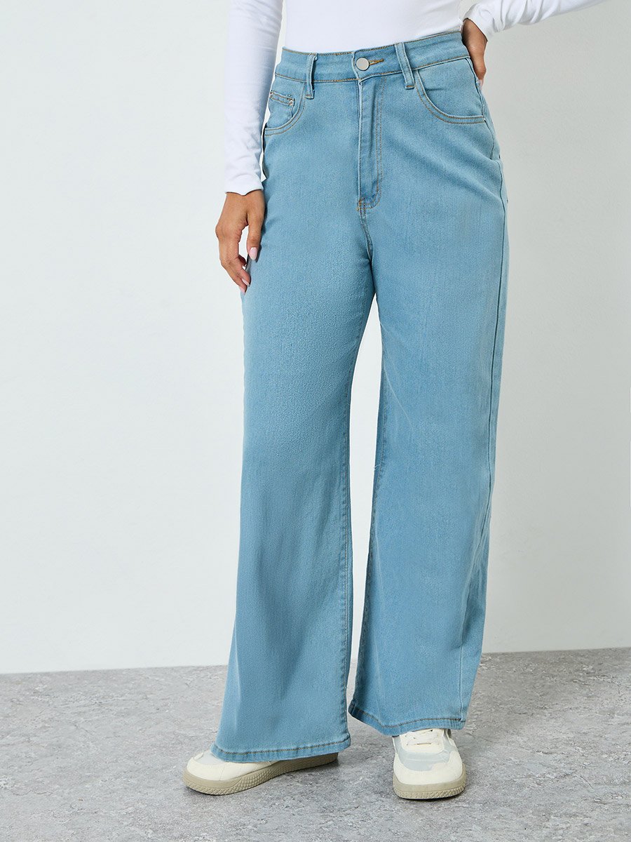 Women High-Rise Wide Leg Jeans
