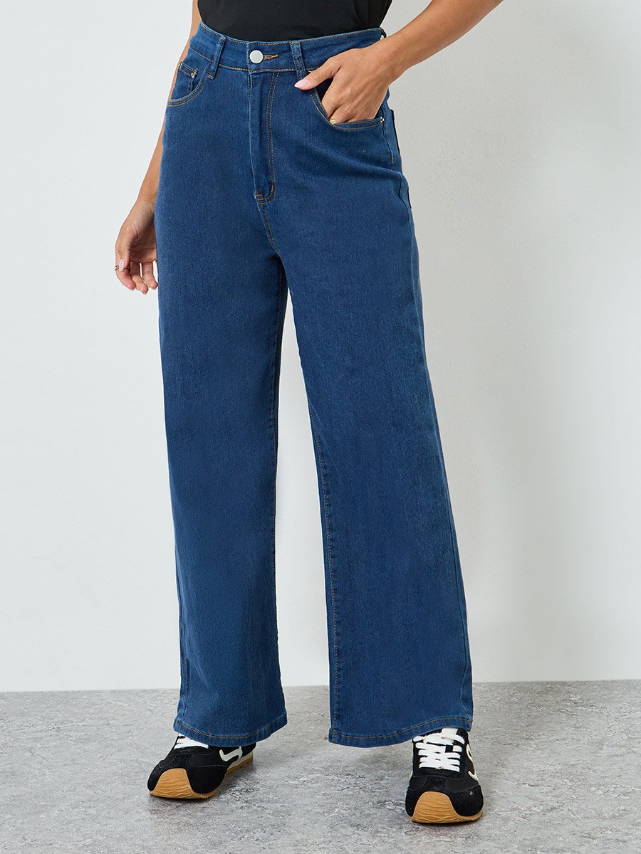 Women High-Rise Wide Leg Jeans