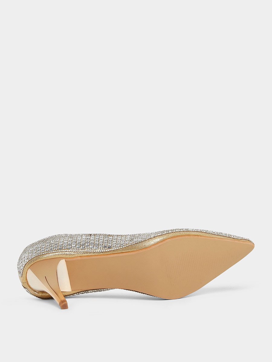 Embellished Pointed Toe Court Shoes