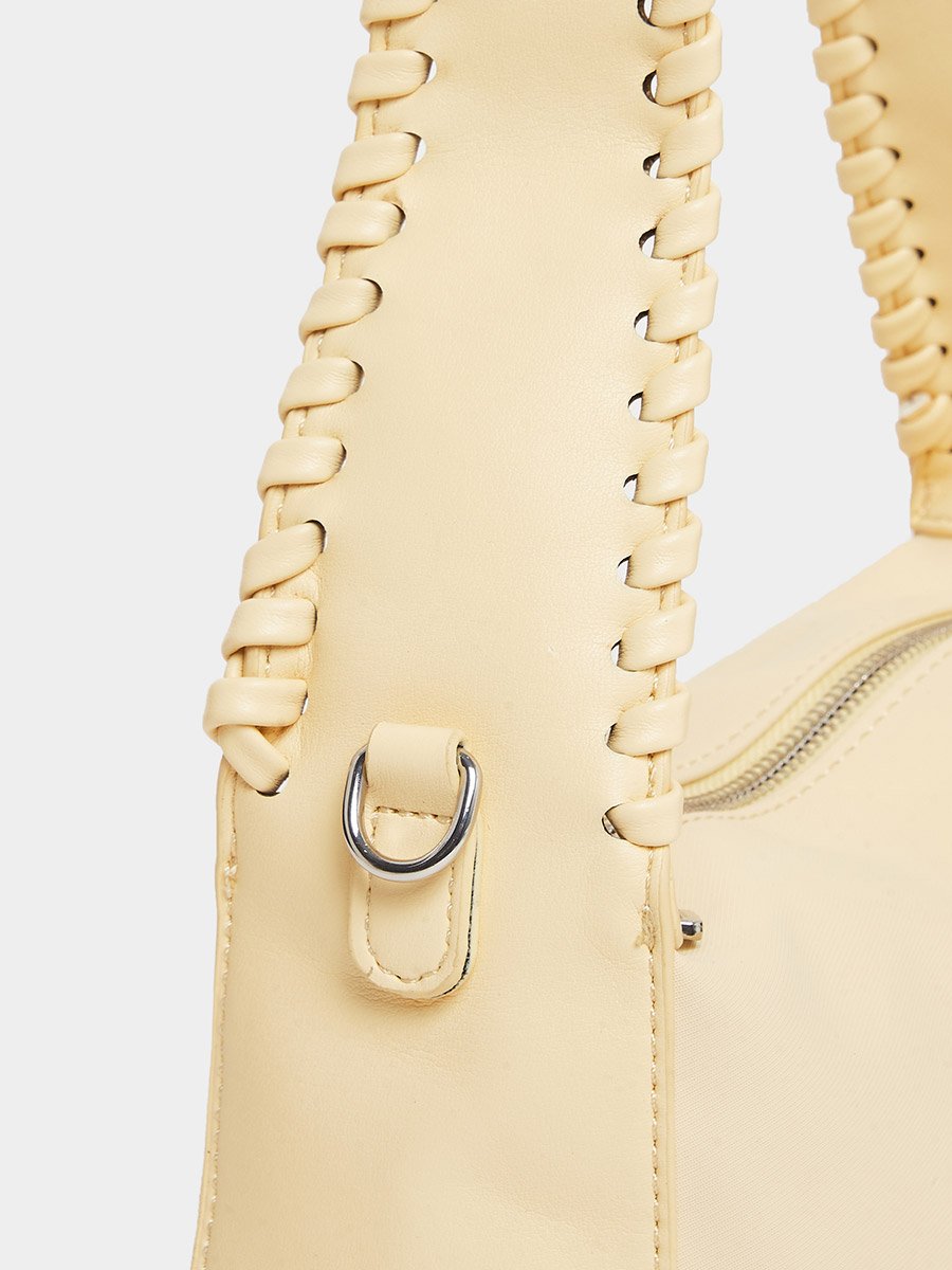 Yellow Faux Leather Shoulder Bag