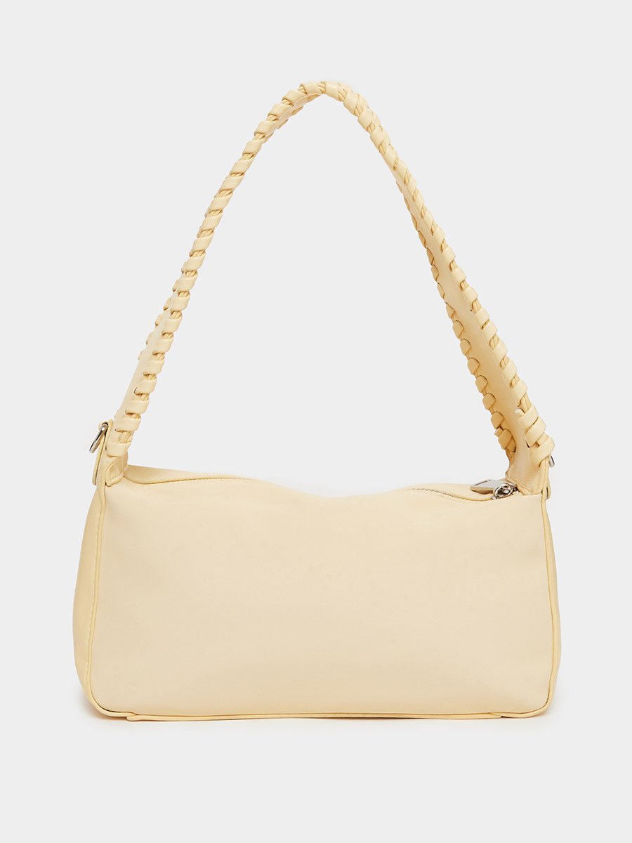 Yellow Faux Leather Shoulder Bag