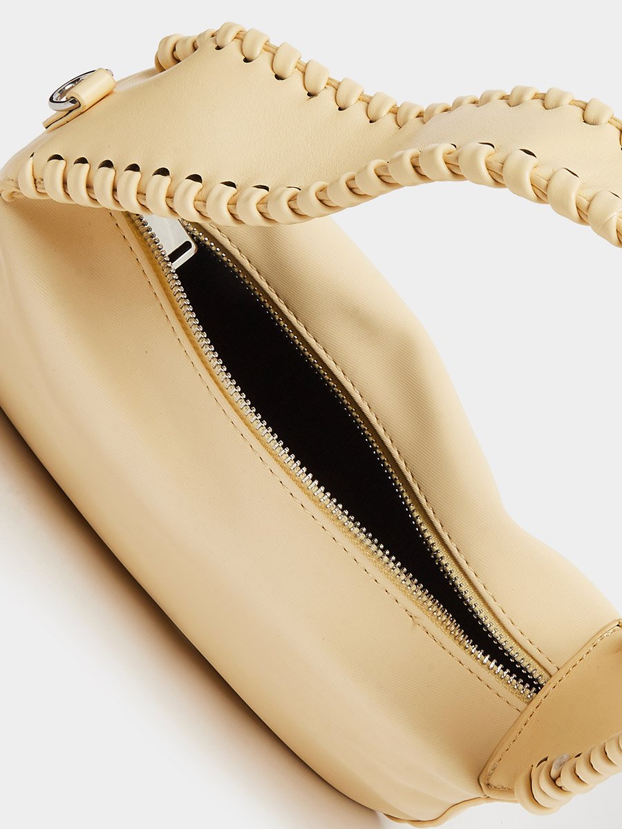 Yellow Faux Leather Shoulder Bag