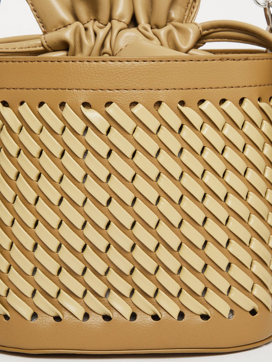 Woven Bucket Bag with Strap