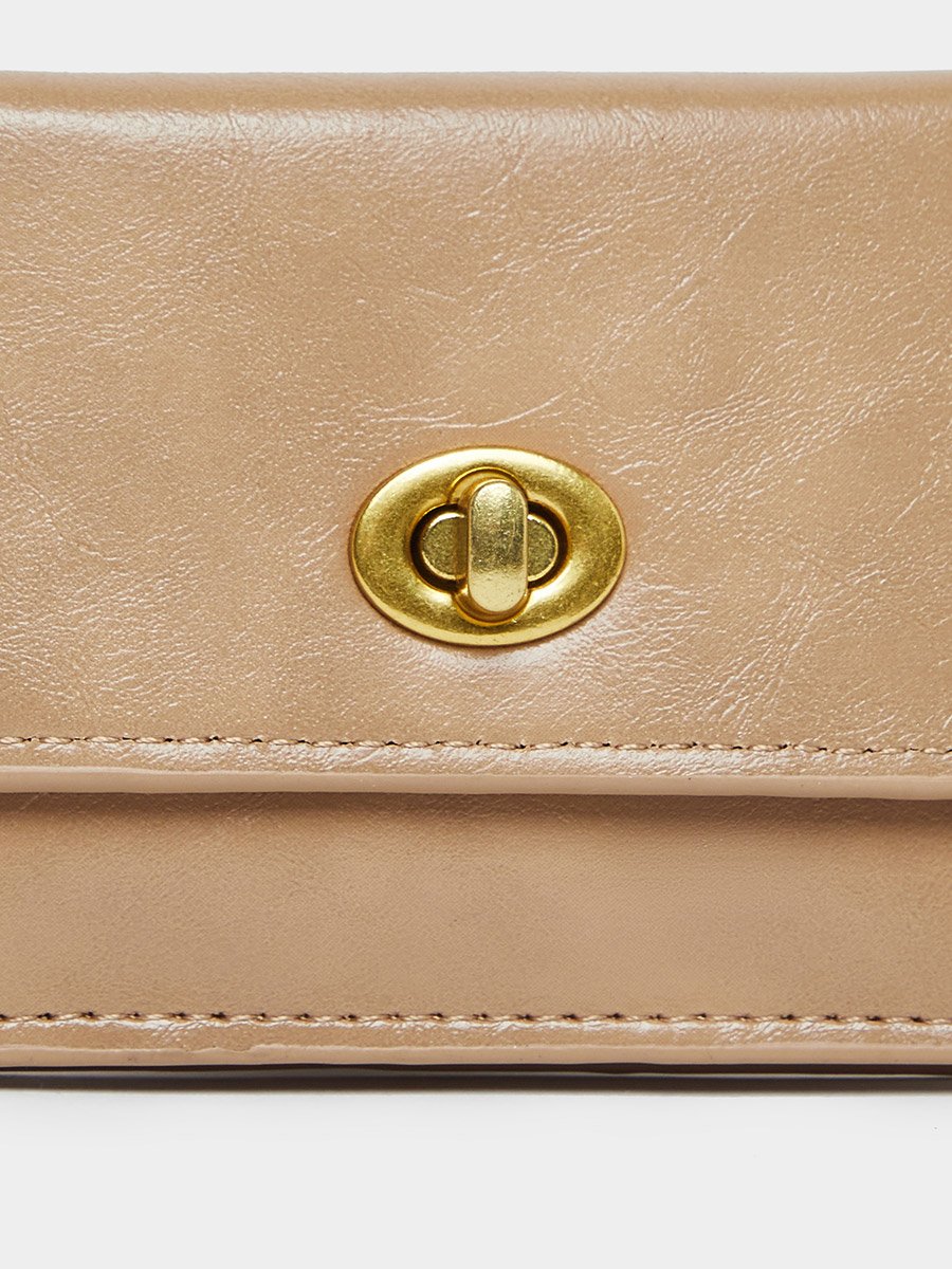 Turn Lock Buckle Closure Purse