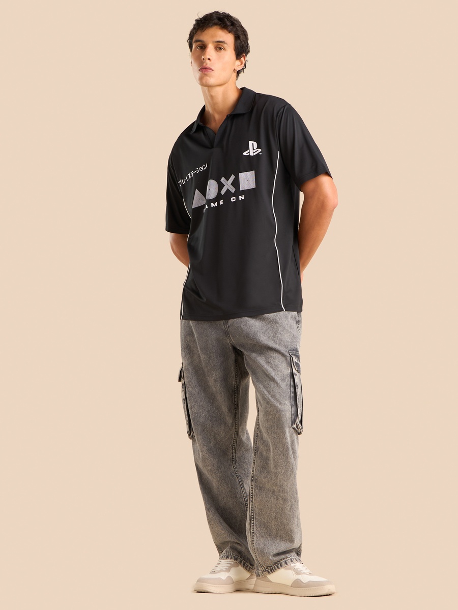 Playstation Print Oversized T-Shirt