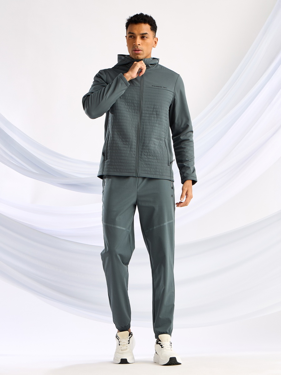 Quilted Zip Through Hoodie