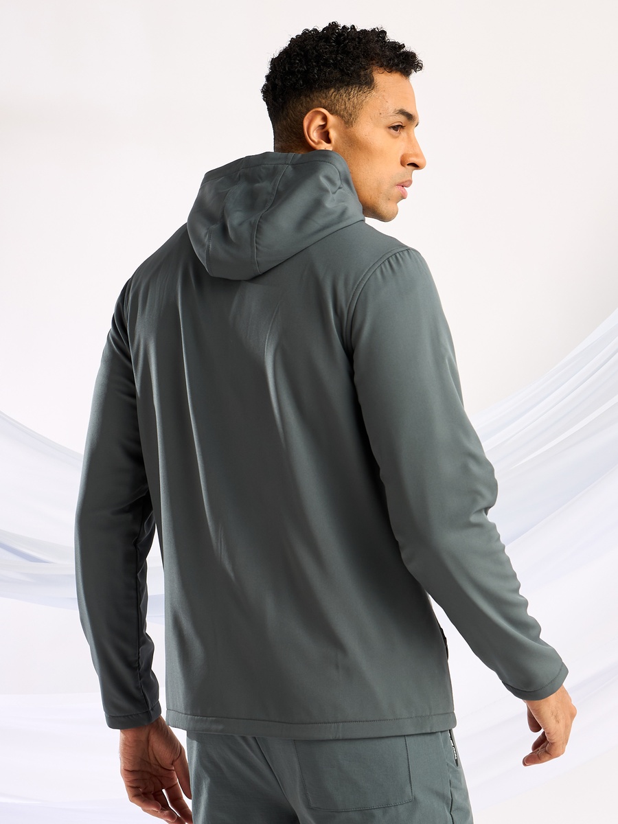 Quilted Zip Through Hoodie