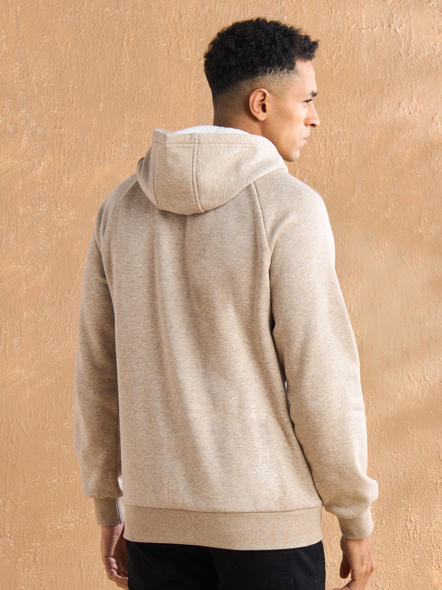 Zip Through Hoodie with Raglan Sleeves