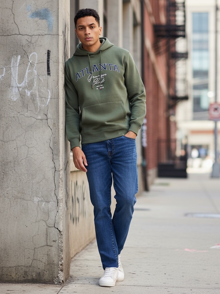 Printed Hooded Sweatshirt