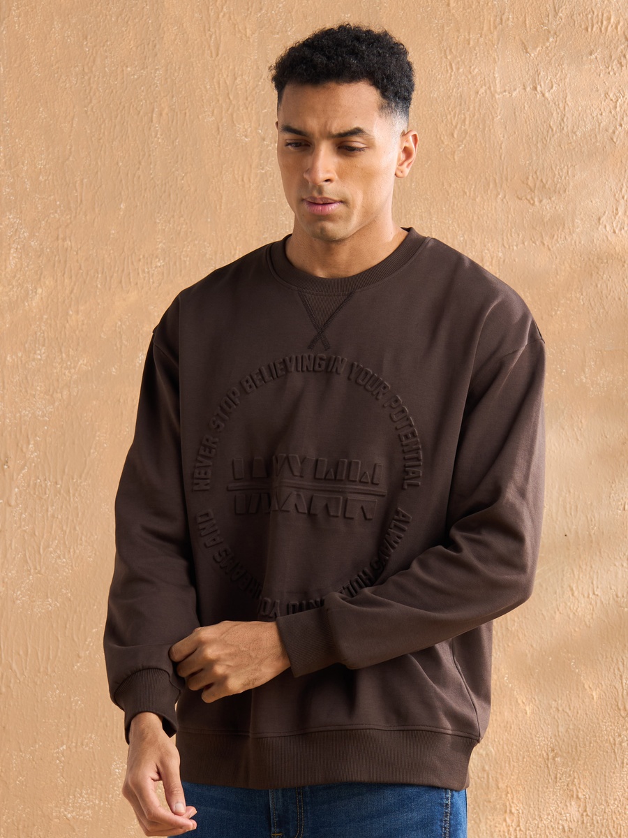 Embossed Oversized Sweatshirt