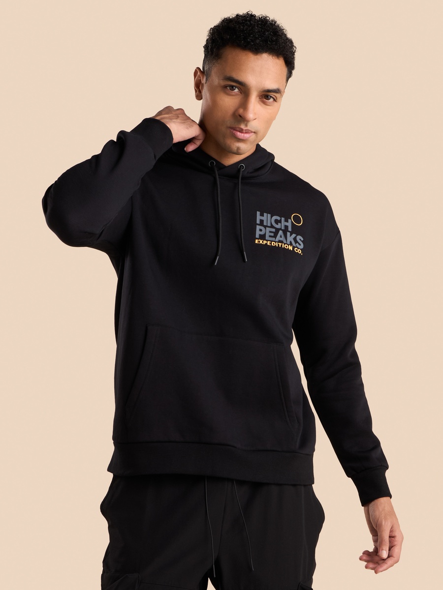 Printed Oversized Hooded Sweatshirt