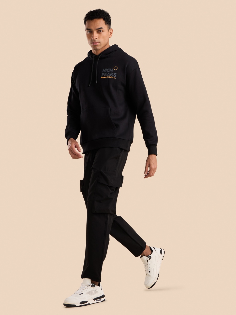 Printed Oversized Hooded Sweatshirt