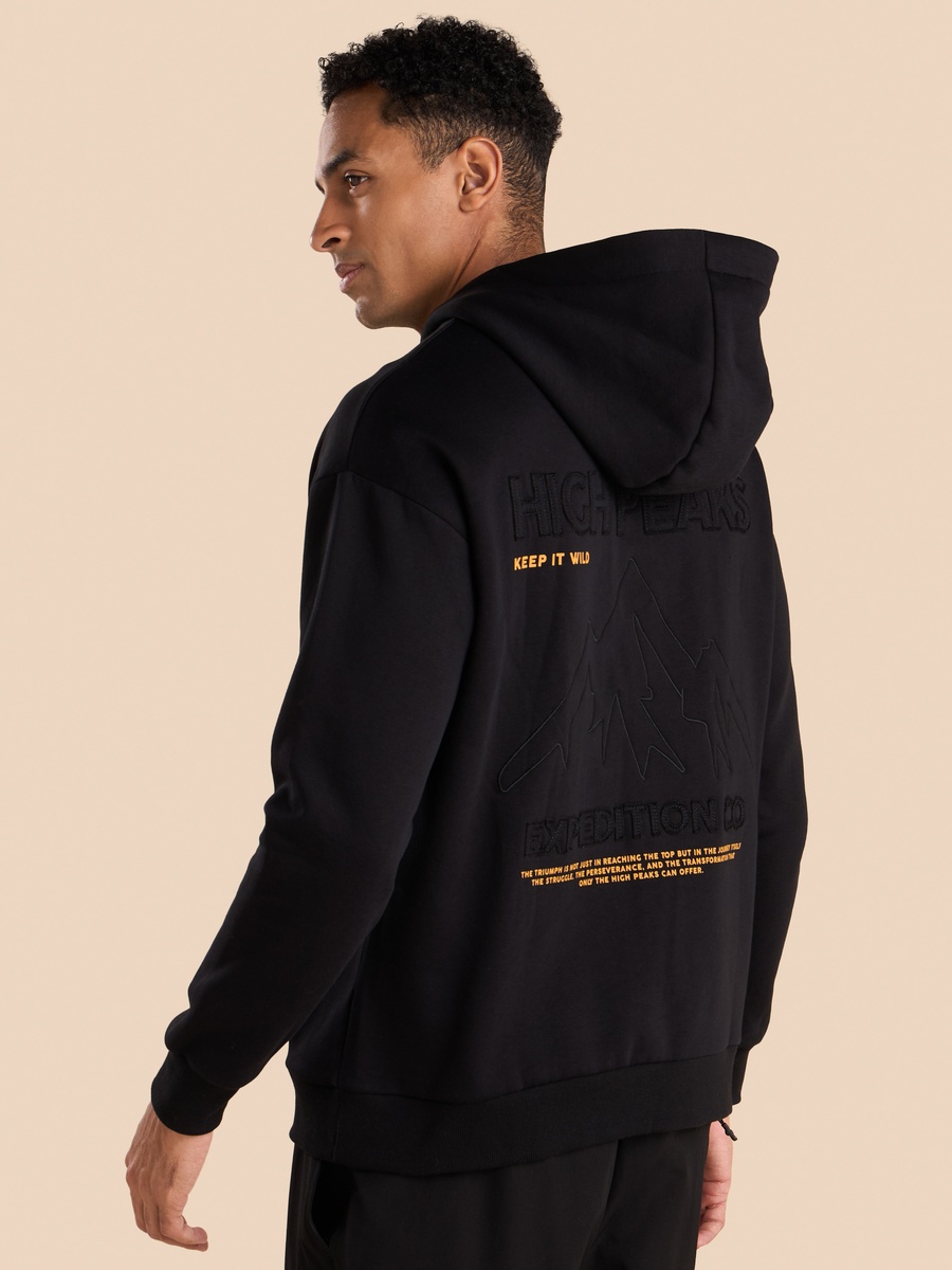 Printed Oversized Hooded Sweatshirt