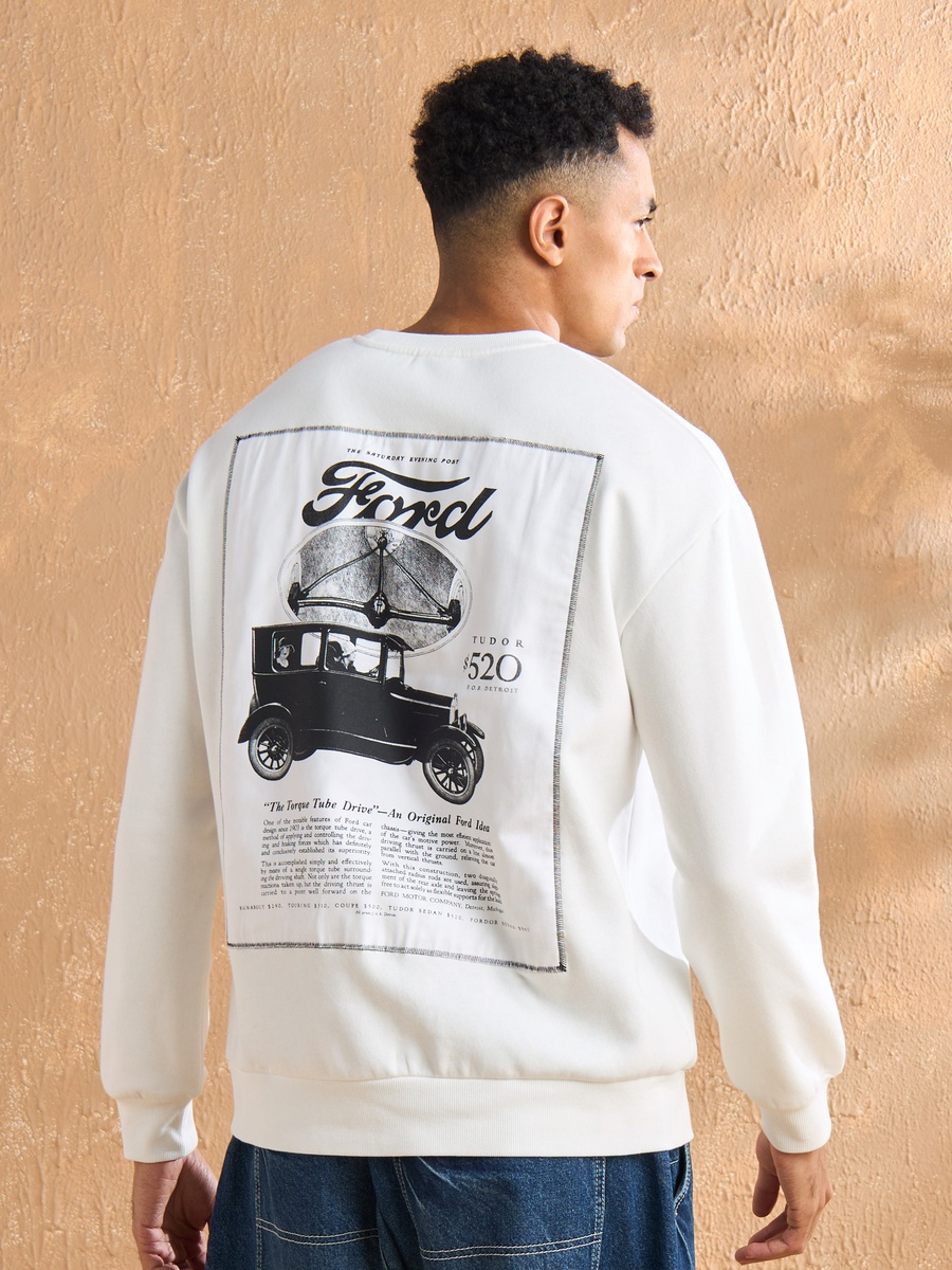 Ford Print Oversized Sweatshirt