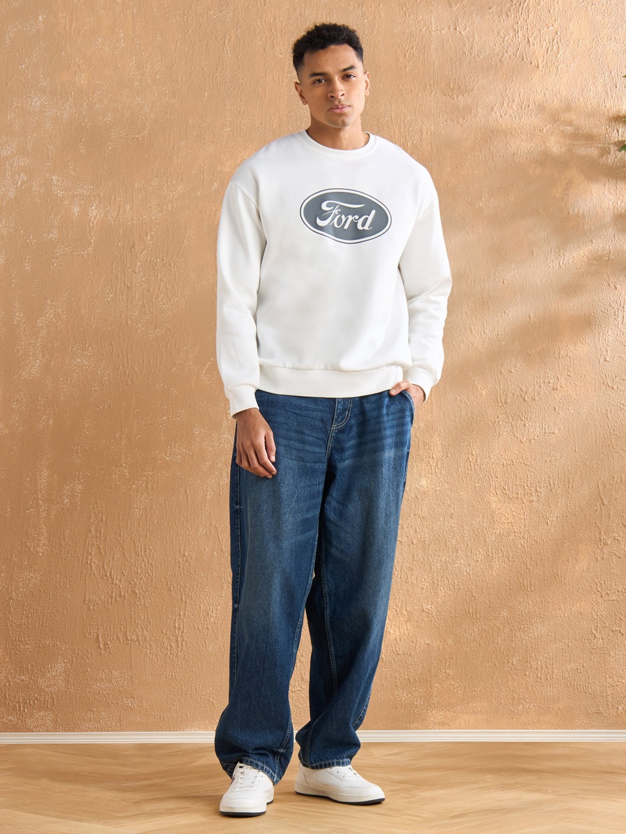Ford Print Oversized Sweatshirt