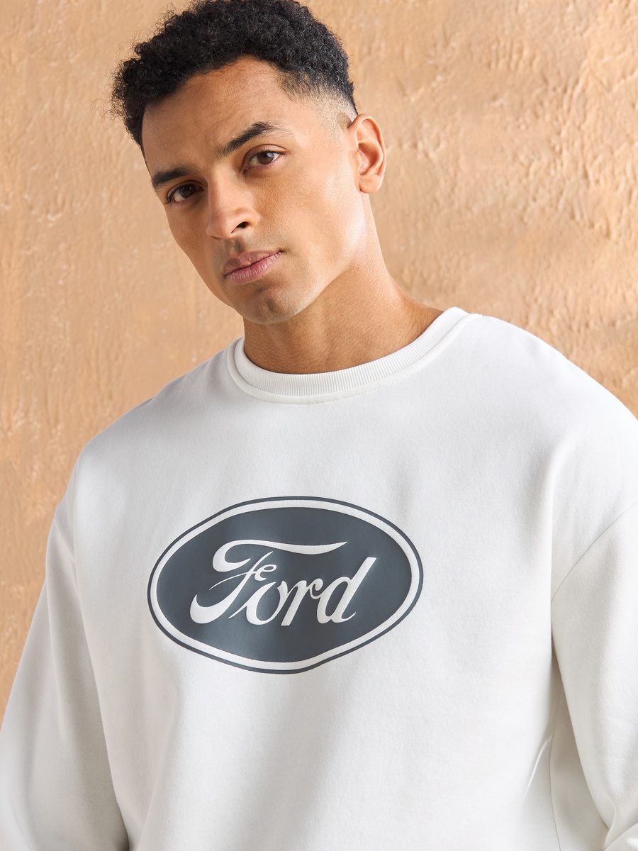 Ford Print Oversized Sweatshirt